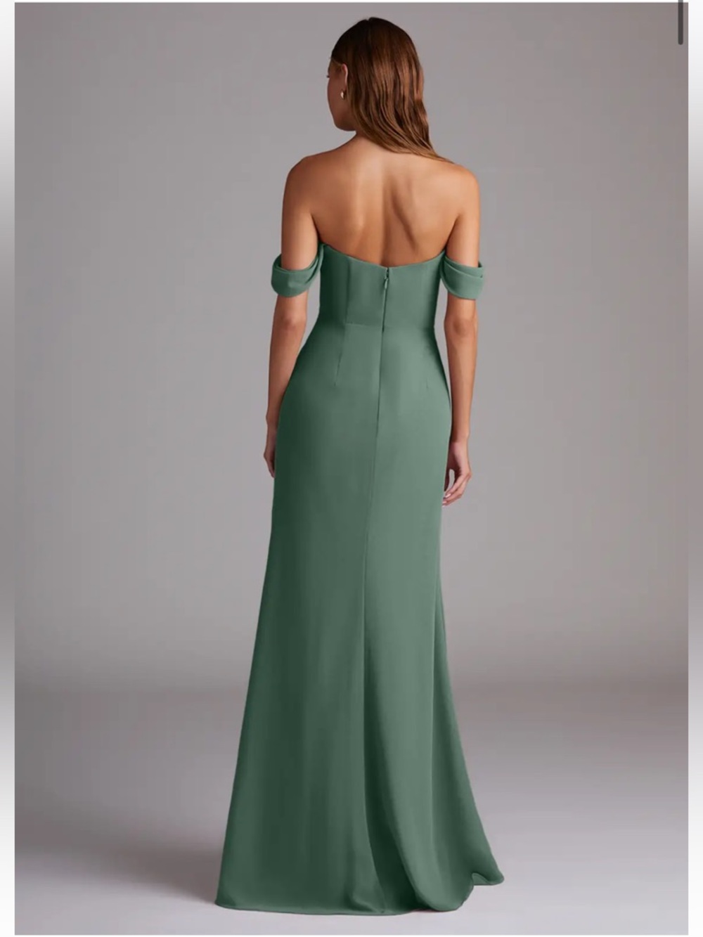 Azazie Saige A-Line Off the Shoulder Chiffon Convertible Evening Dress - Picture 5 of 10